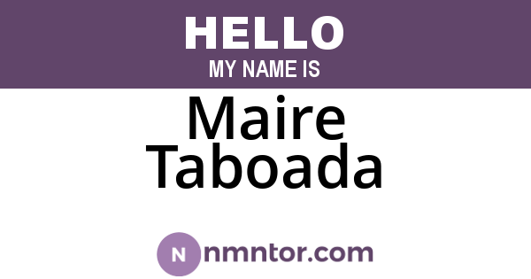Maire Taboada