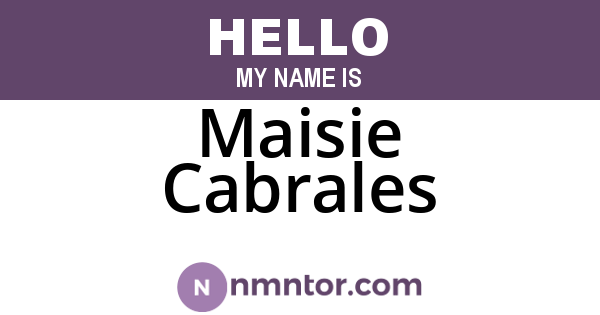 Maisie Cabrales