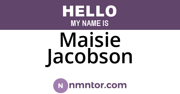 Maisie Jacobson