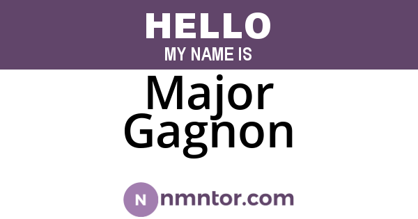 Major Gagnon