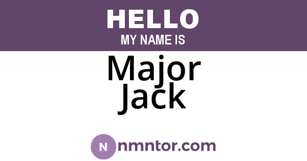 Major Jack