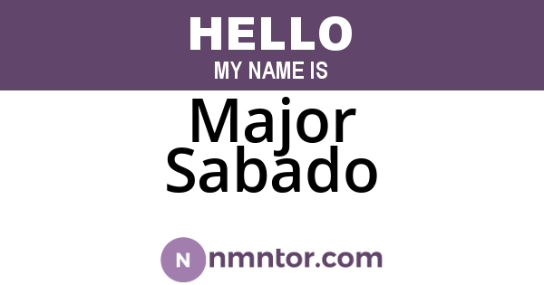 Major Sabado