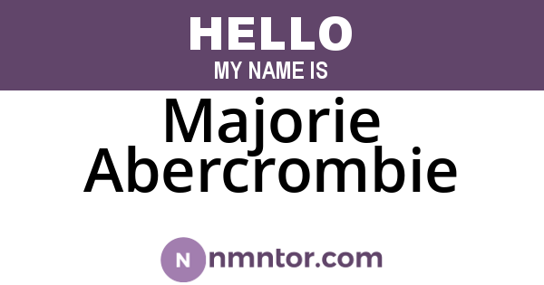 Majorie Abercrombie