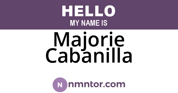 Majorie Cabanilla