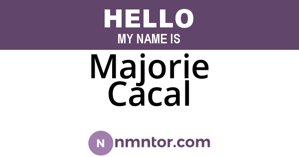 Majorie Cacal