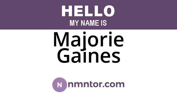 Majorie Gaines