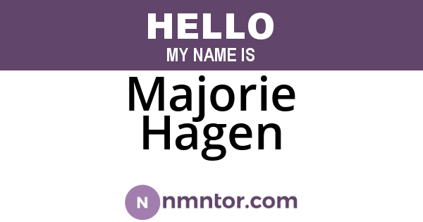 Majorie Hagen