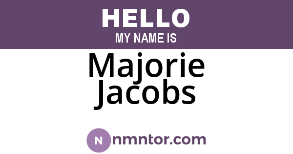 Majorie Jacobs