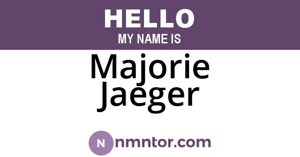 Majorie Jaeger