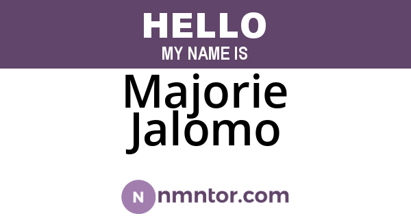 Majorie Jalomo