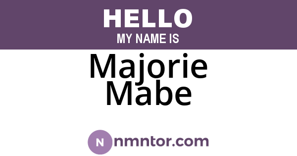 Majorie Mabe