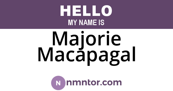 Majorie Macapagal