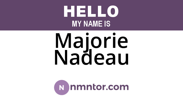 Majorie Nadeau