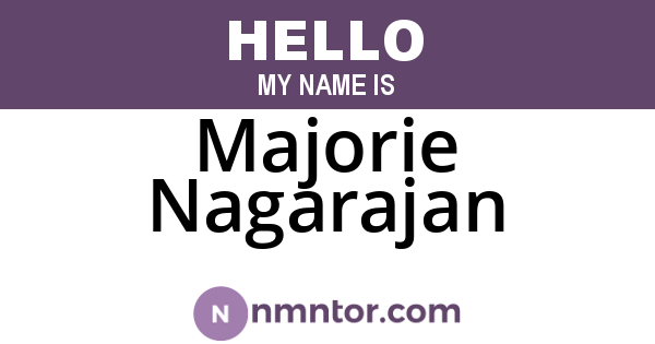Majorie Nagarajan