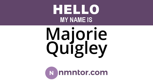 Majorie Quigley