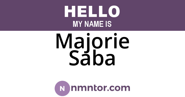 Majorie Saba