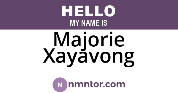 Majorie Xayavong