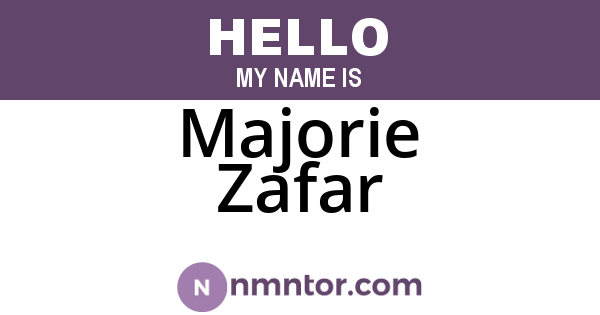 Majorie Zafar