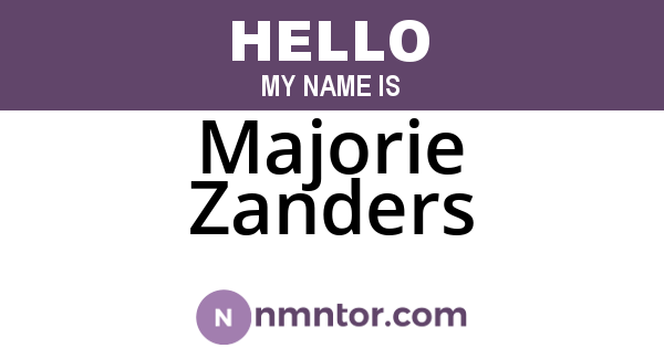 Majorie Zanders