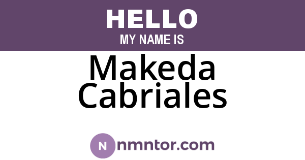 Makeda Cabriales