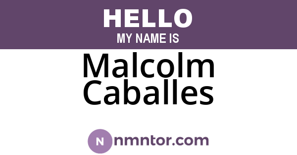 Malcolm Caballes