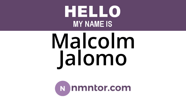 Malcolm Jalomo