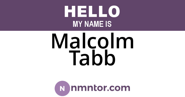 Malcolm Tabb