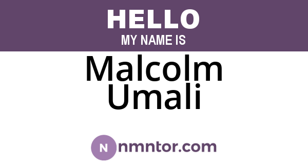 Malcolm Umali