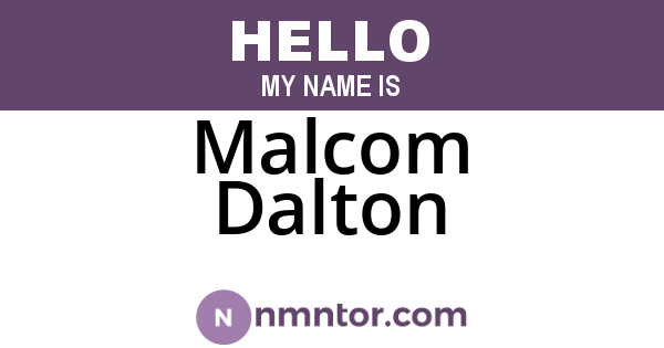 Malcom Dalton