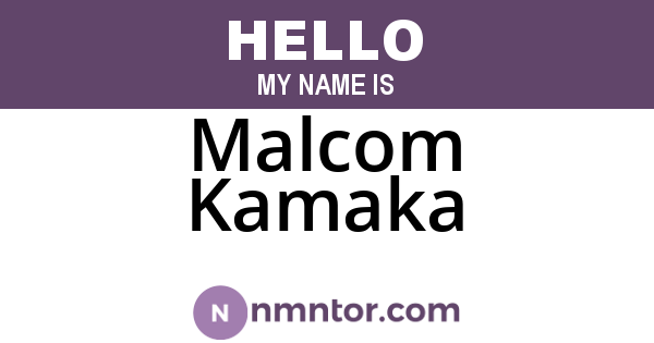 Malcom Kamaka