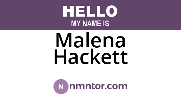 Malena Hackett