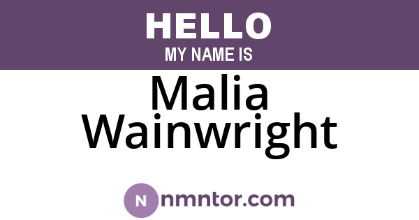 Malia Wainwright
