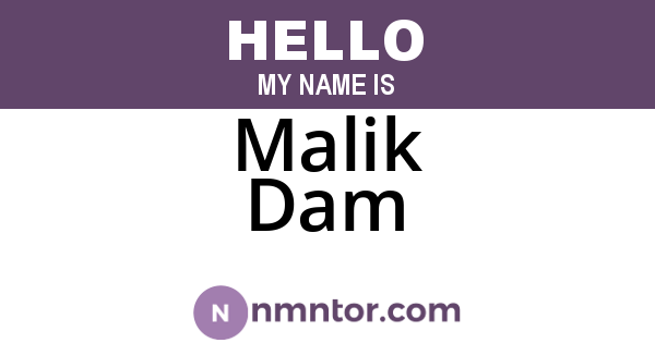 Malik Dam