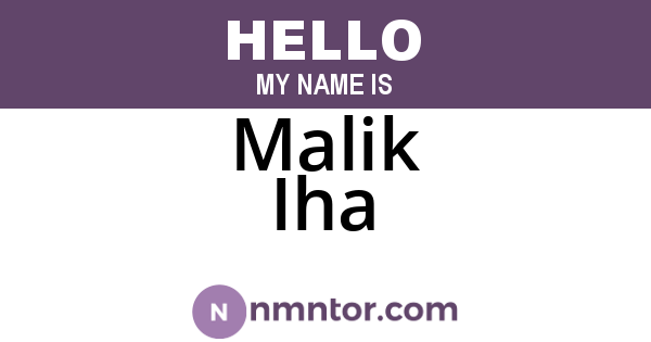 Malik Iha