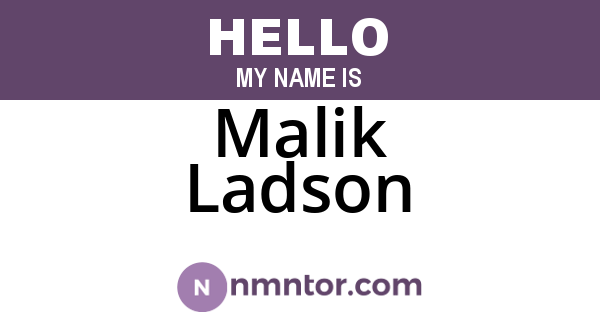 Malik Ladson