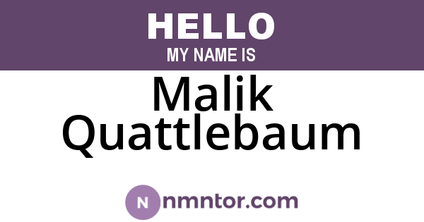 Malik Quattlebaum