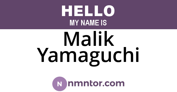 Malik Yamaguchi