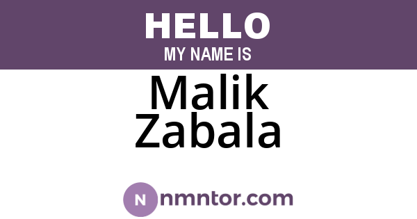 Malik Zabala