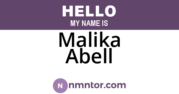 Malika Abell