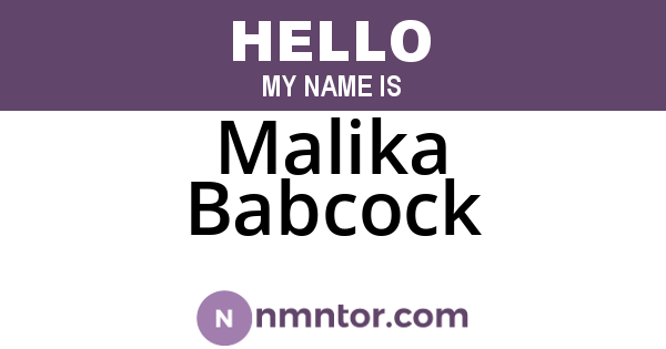 Malika Babcock