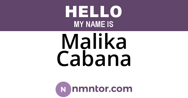 Malika Cabana