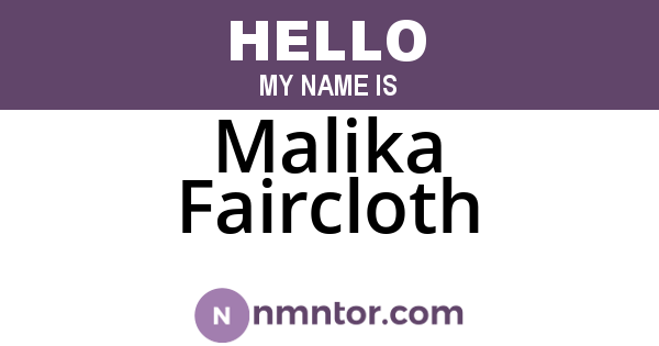 Malika Faircloth