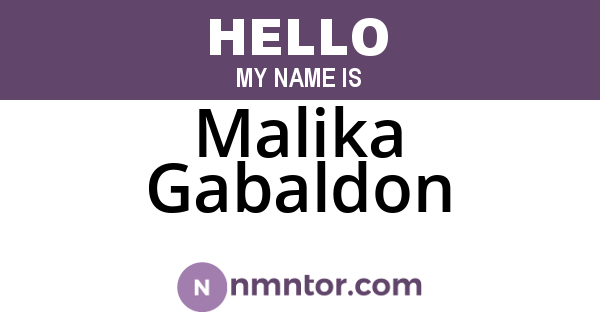 Malika Gabaldon