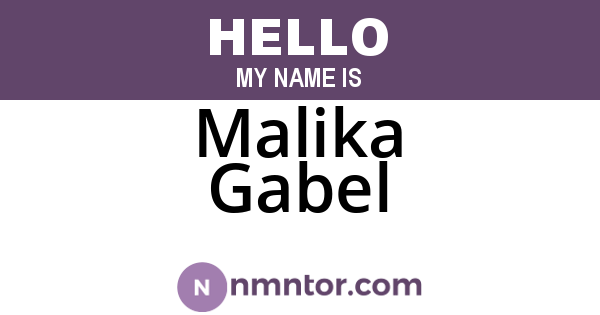 Malika Gabel