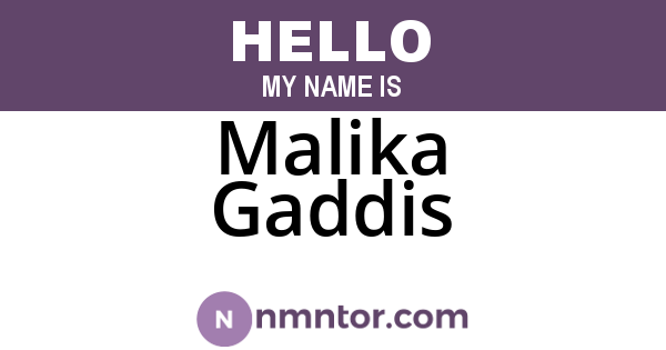 Malika Gaddis