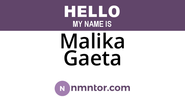 Malika Gaeta