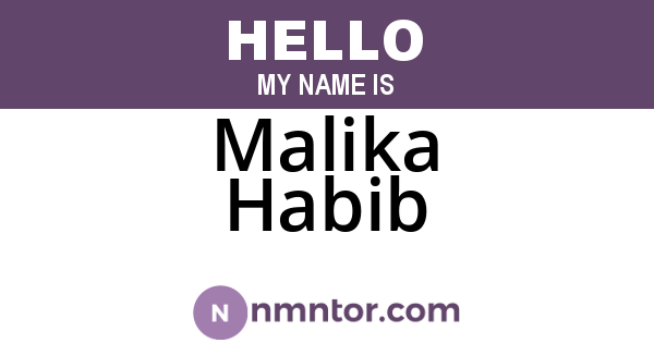 Malika Habib