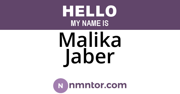 Malika Jaber