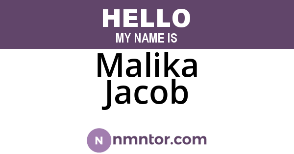 Malika Jacob