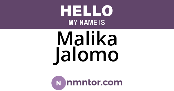 Malika Jalomo